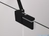 Ronal Cadura Black Line drzwi wahadłowe 80cm jednoczęściowe lewe z polem stałym czarny mat CA13G0800607